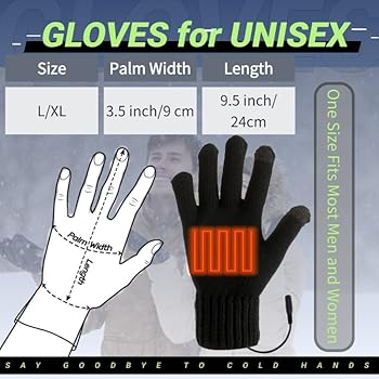 Amazon.com: Eskood Electric 5V USB Heated Gloves for Men Women